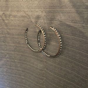 Cute dark grey diamond earrings